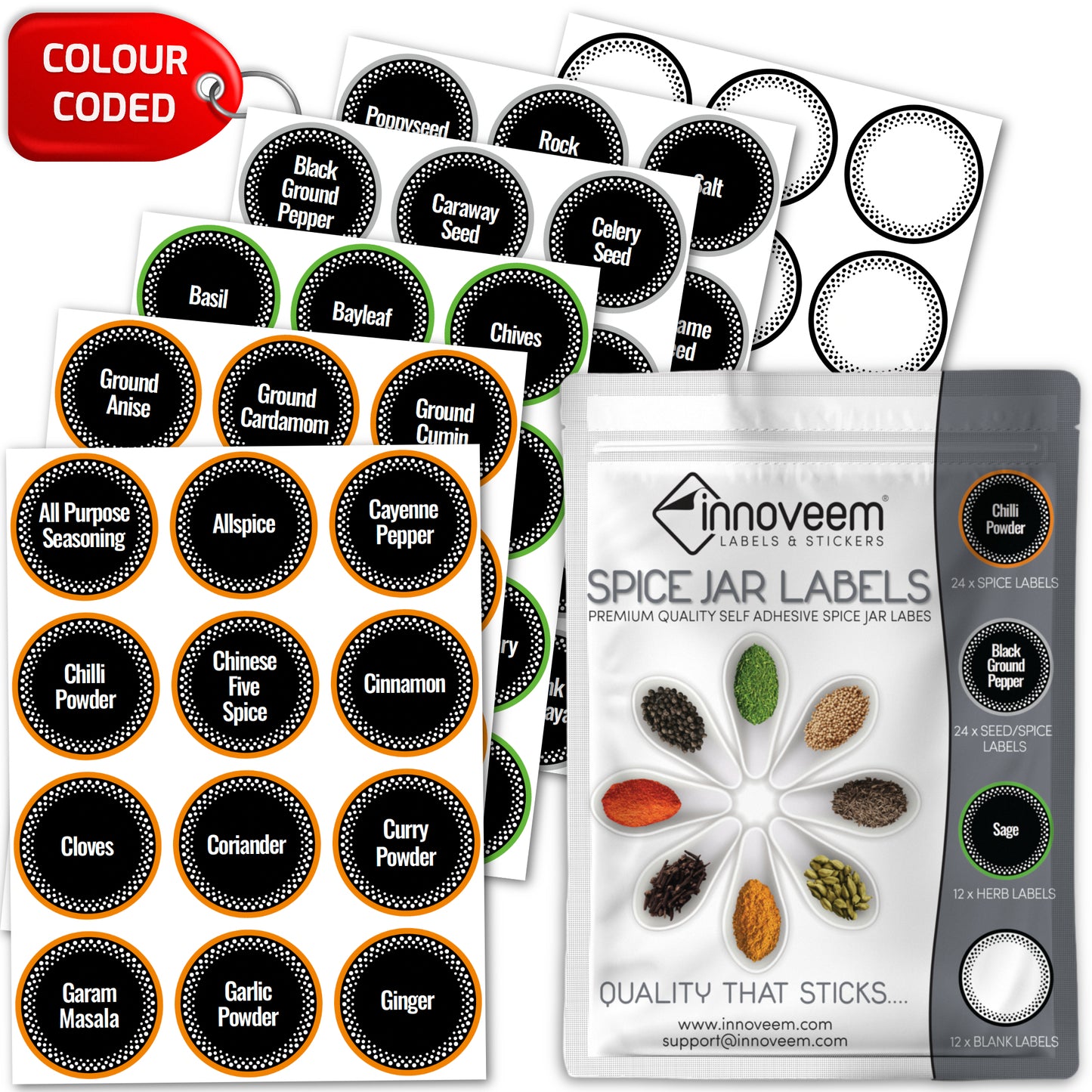 Spice Jar Labels (JL404)