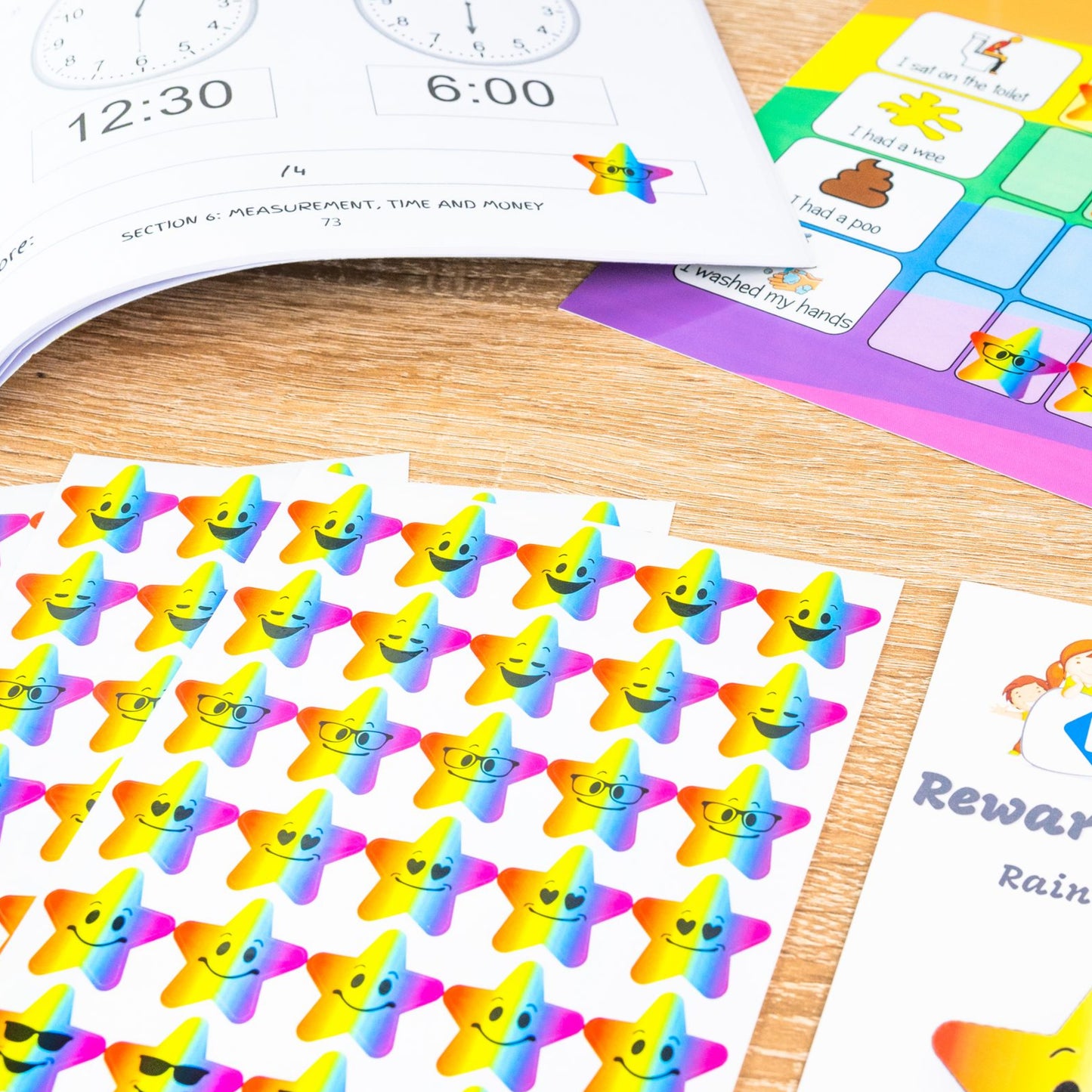 Rainbow Star Stickers
