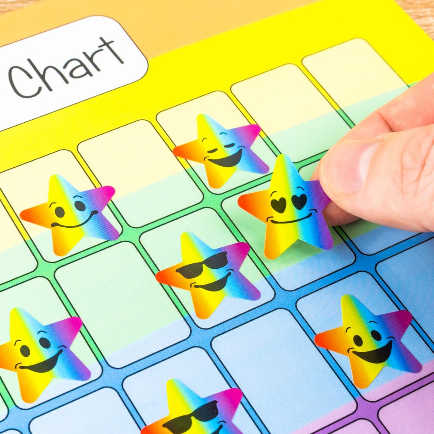 Rainbow Star Stickers