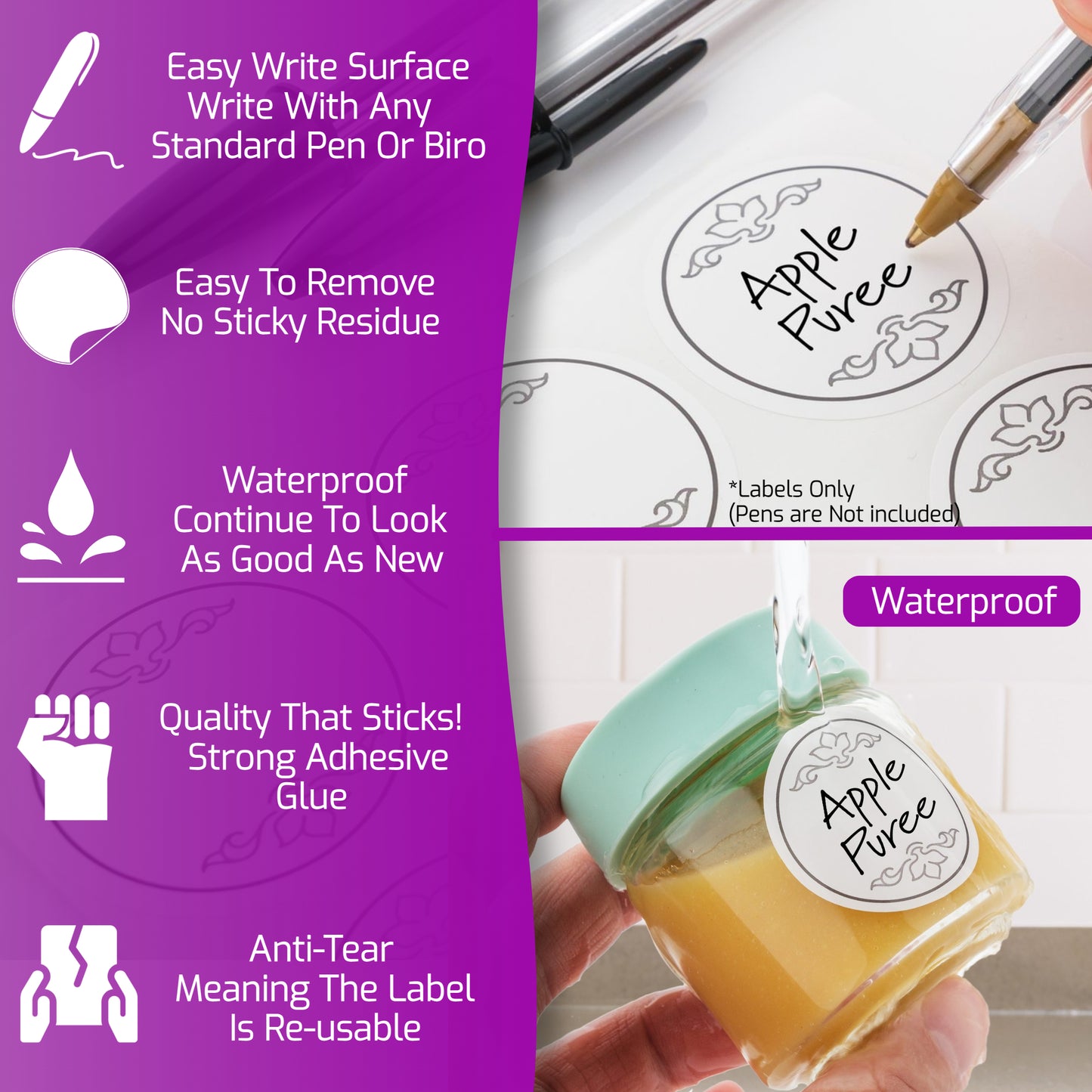 Waterproof Round Sticky Labels