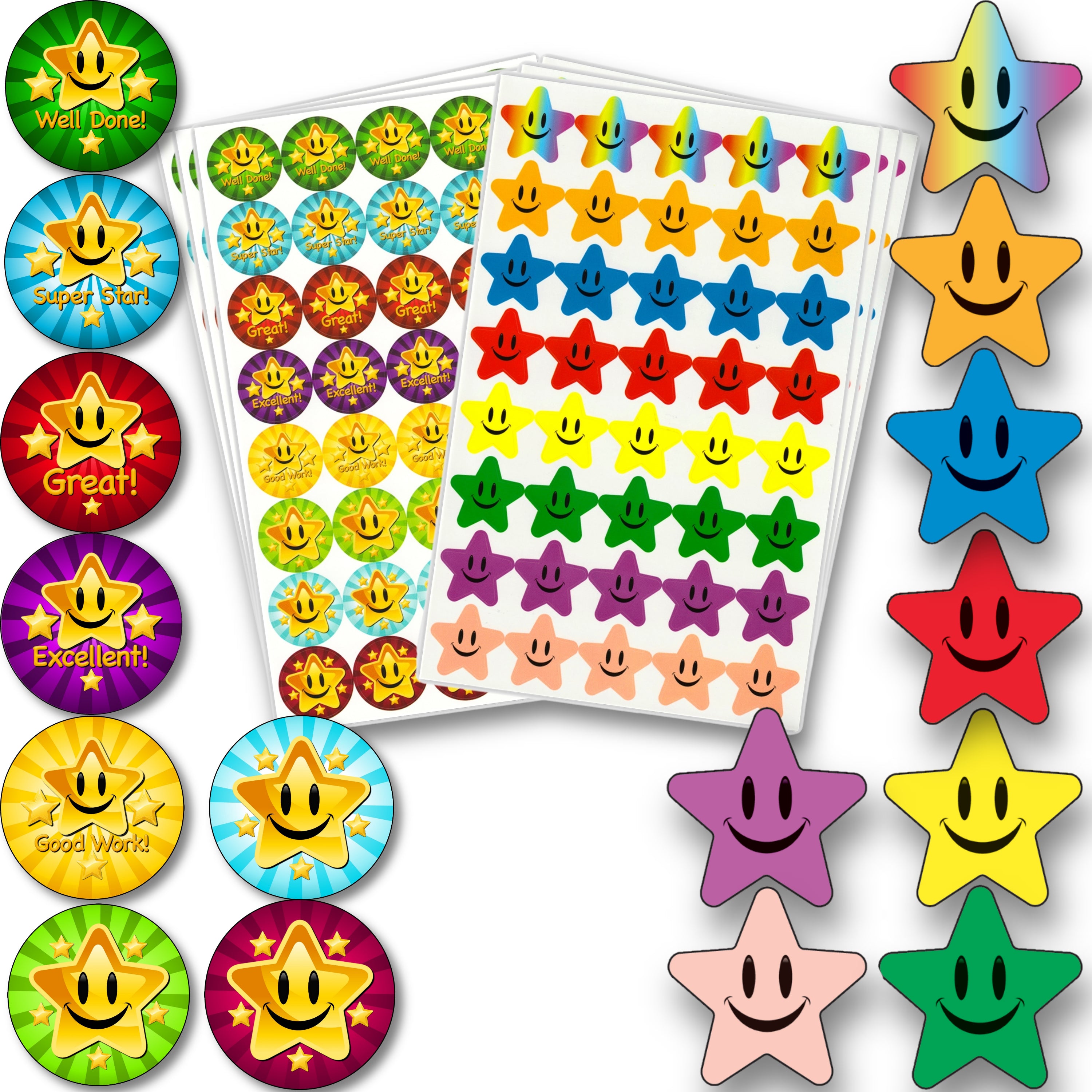 10,530 Small Star Stickers for Kids Reward - 45 Sticker Sheets of Mini Star Stickers, Star Sticker Stars Stickers, Small Star Stickers Bulk, Shiny